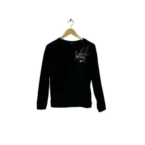 Nike Tops - Nike Women's Crewneck Sweatshirt Just Do It Spellout Black Casual Size XS